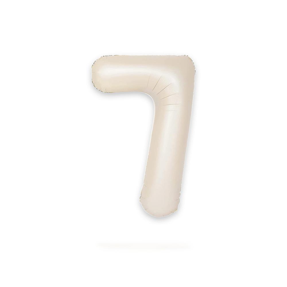 Ballongsiffra - Sju Satin Creme 86 cm