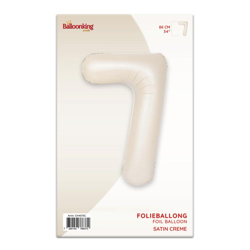 Ballongsiffra - Sju Satin Creme 86 cm