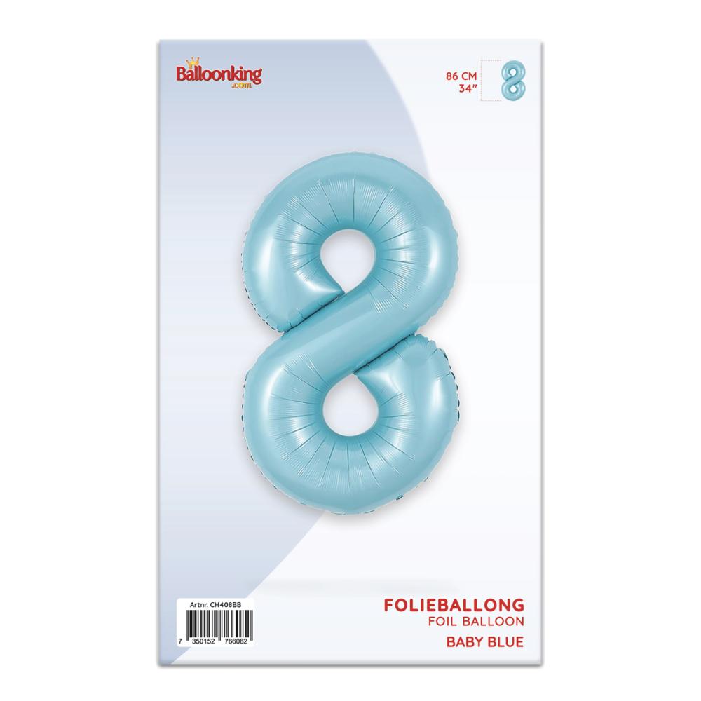 Ballongsiffra - Åtta Baby Blue 86 cm