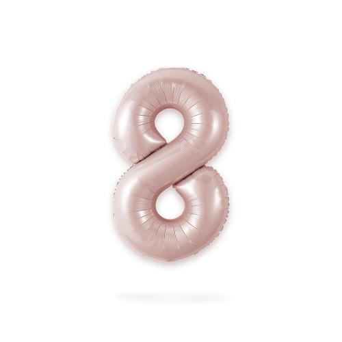 Ballongsiffra - Åtta Baby Pink 86 cm