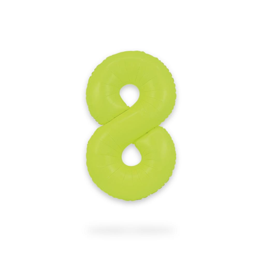 Ballongsiffra - Åtta Neon Green 86 cm