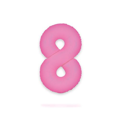Ballongsiffra - Åtta Neon Pink 86 cm