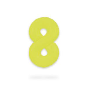 Ballongsiffra - Åtta Neon Yellow 86 cm