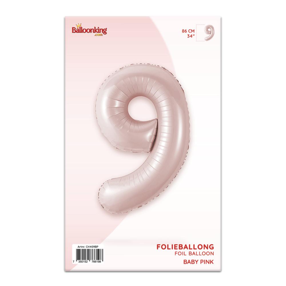 Ballongsiffra - Nio Baby Pink 86 cm