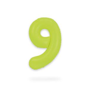 Ballongsiffra - Nio Neon Green 86 cm
