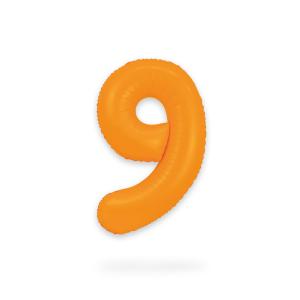 Ballongsiffra - Nio Neon Orange 86 cm