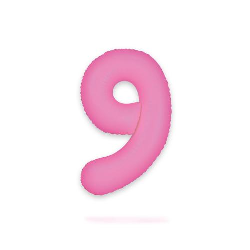 Ballongsiffra - Nio Neon Pink 86 cm