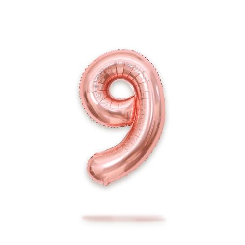 Ballongsiffra - Nio Rose Gold 86 cm