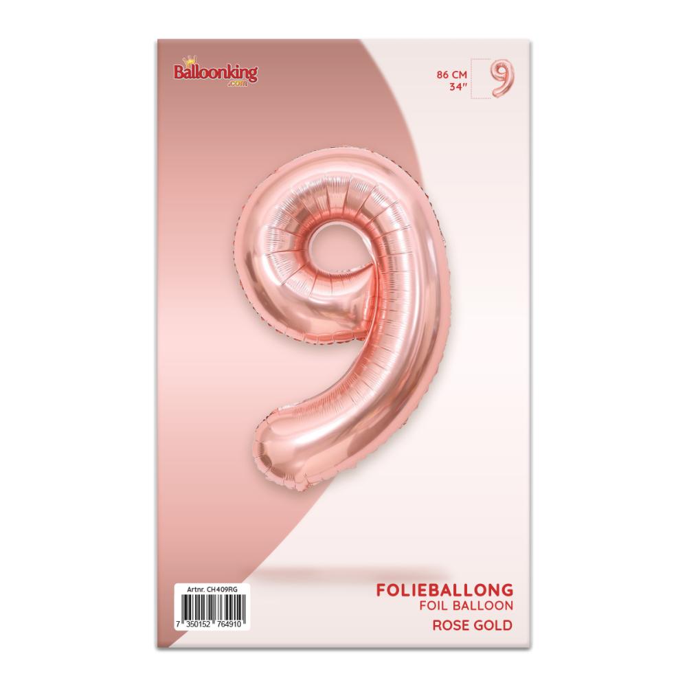 Ballongsiffra - Nio Rose Gold 86 cm
