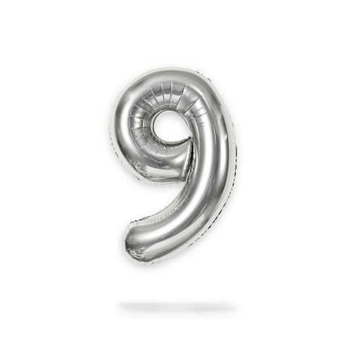 Ballongsiffra - Nio Silver 86 cm