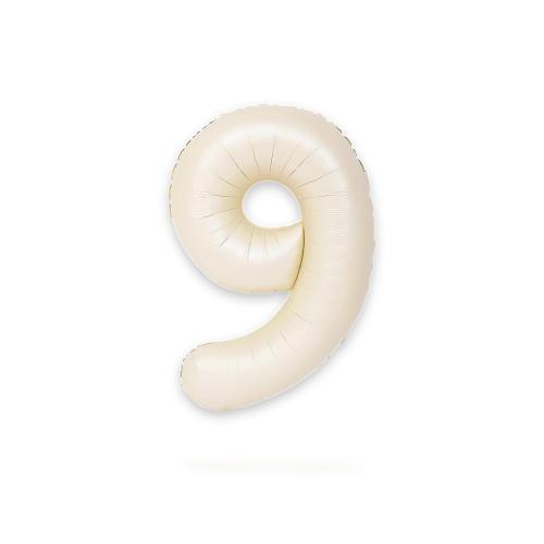 Ballongsiffra - Nio Satin Creme 86 cm
