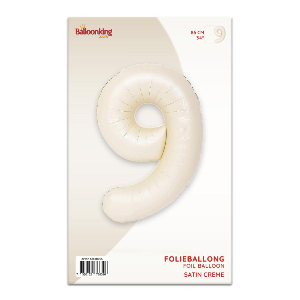 Ballongsiffra - Nio Satin Creme 86 cm