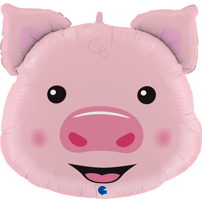Folieballong - Pig Head Shape