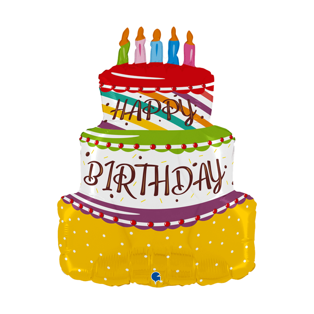Folieballong - Birthday Cake Shape