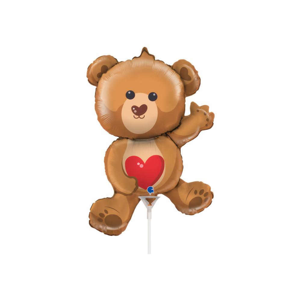 Folieballong Mini - Bear With Heart