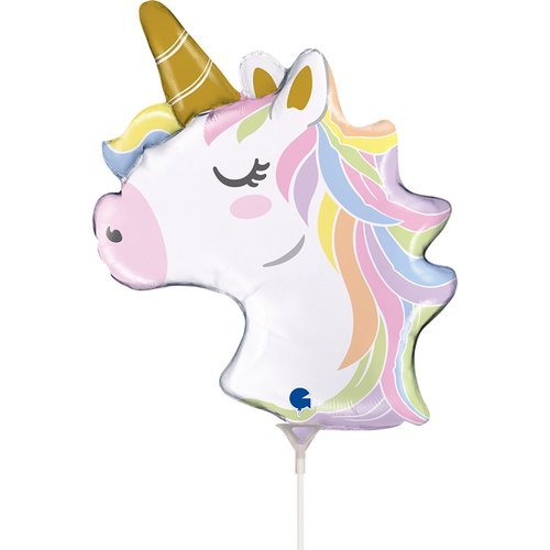 Folieballong Mini - Unicorn Head mini 35 cm
