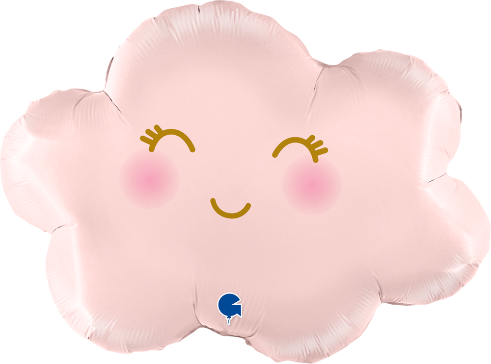 Folieballong - Cloudy Satin Pastel Pink