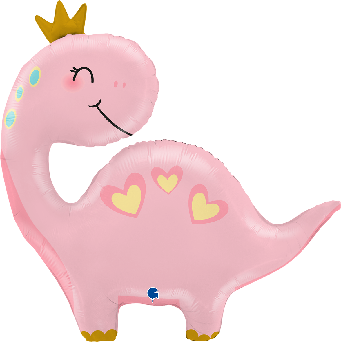 Folieballong - Pink Dino Shape