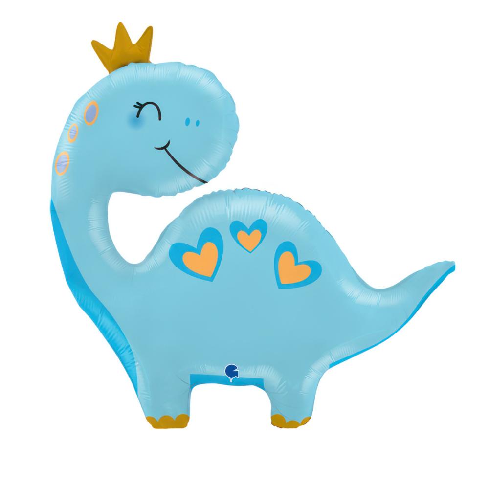 Folieballong - Blue Dino Shape 71 cm