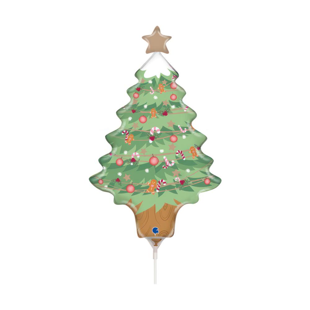 Folieballong Mini - Christmas Tree mini 35 cm