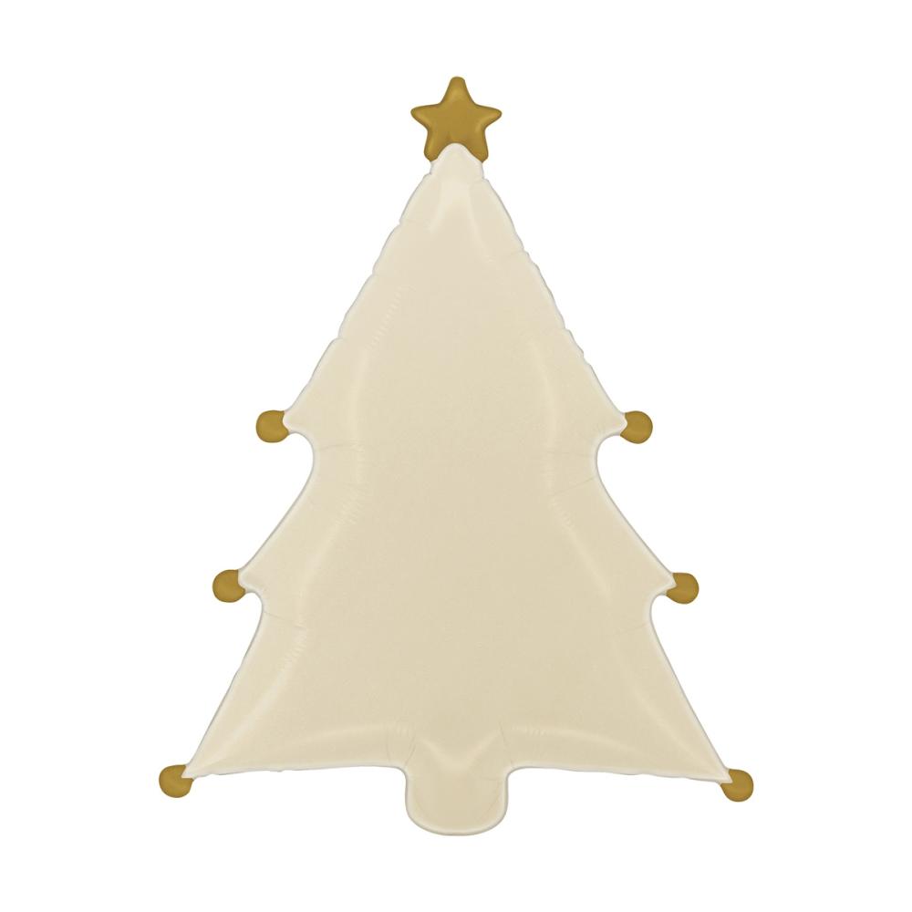 Folieballong - Cream Christmas Tree 99 cm