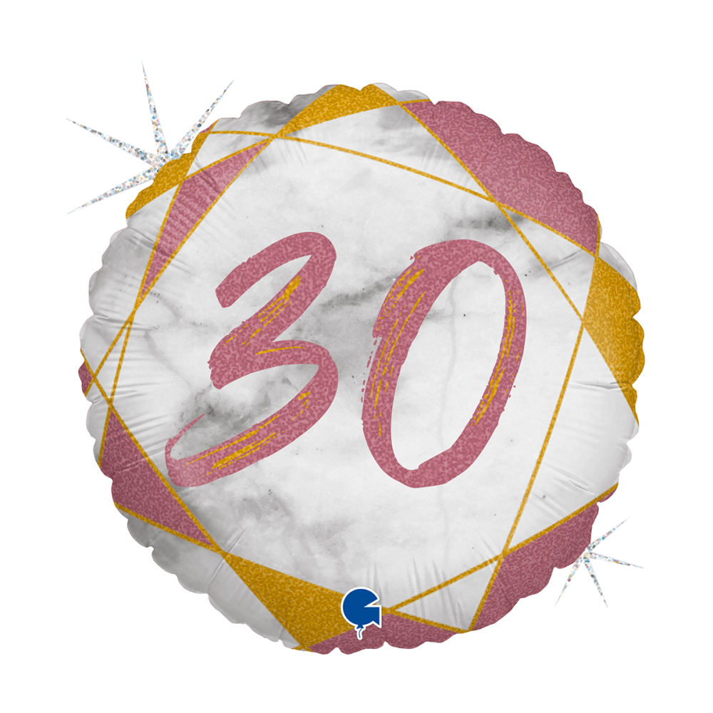 Folieballong - Marble Mate 30 Rose Gold 46 cm