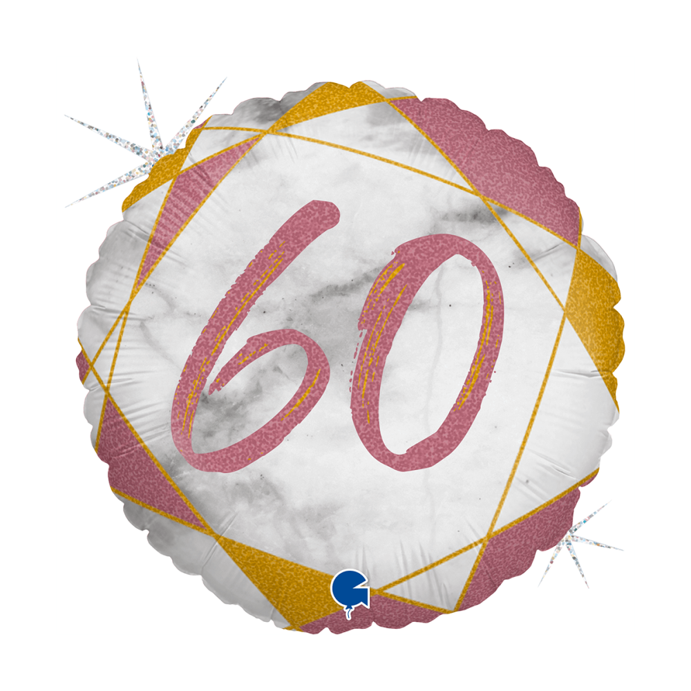 Folieballong - Marble Mate 60 Rose Gold 46 cm