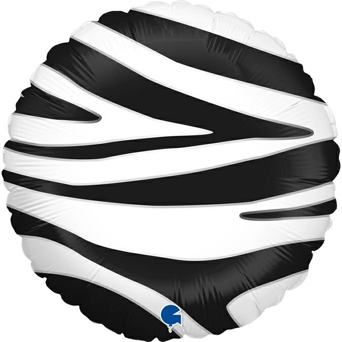 Folieballong - Zebra Striped 45 cm