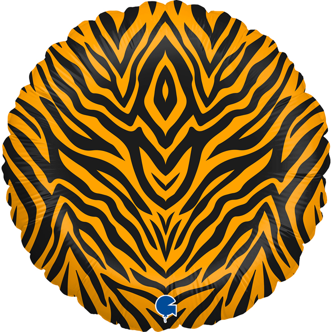 Folieballong - Tiger Striped 45 cm