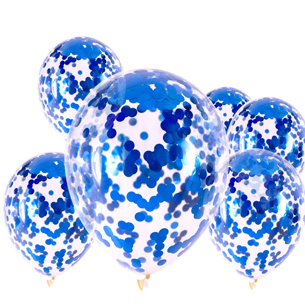 Konfettiballonger - Blå 6-pack