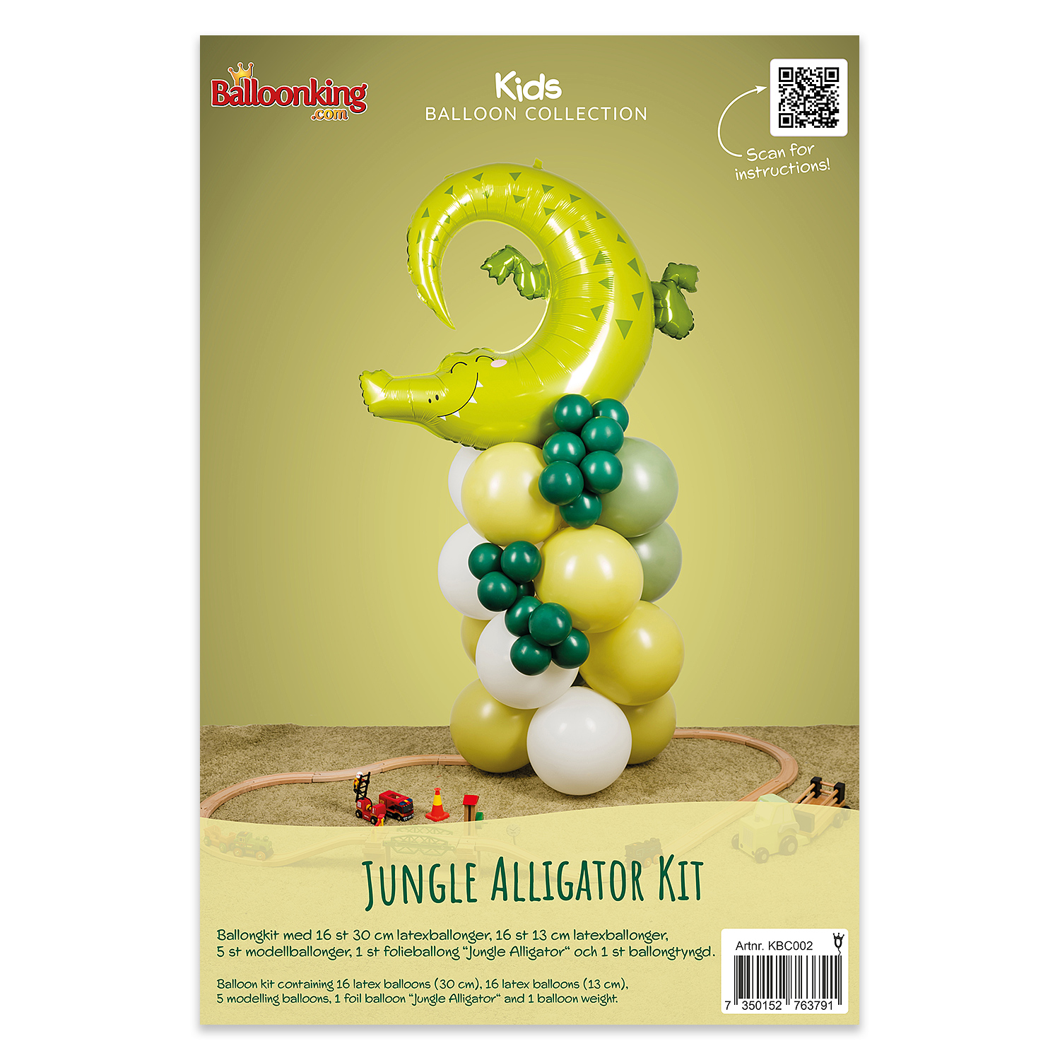 Kids Balloon Collection - Jungle Alligator Kit