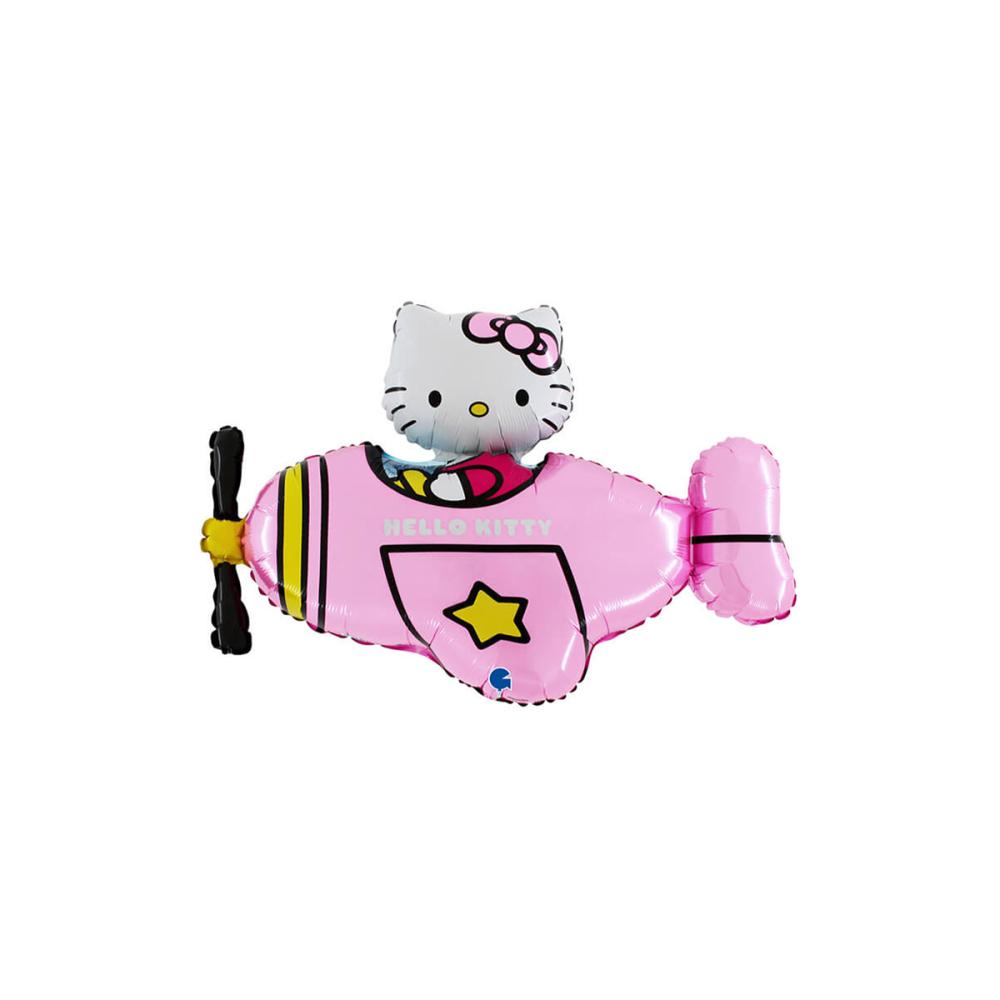 Folieballong - Hello Kitty Airplane Pink Shape