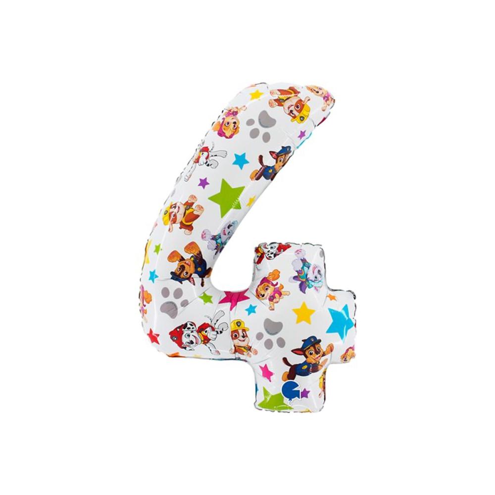Ballongsiffra - Paw Patrol - Fyra 66 cm