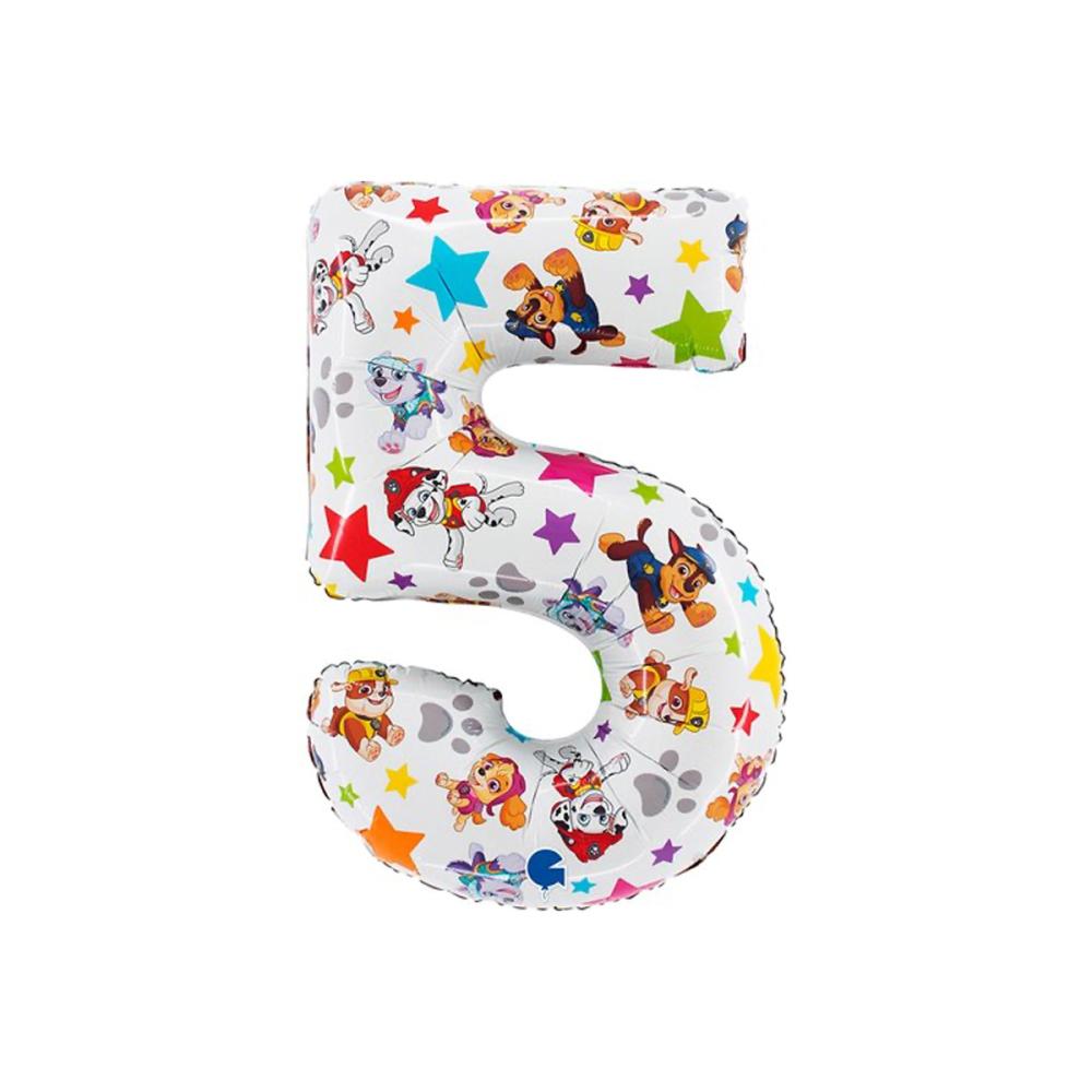 Ballongsiffra - Paw Patrol - Fem 66 cm