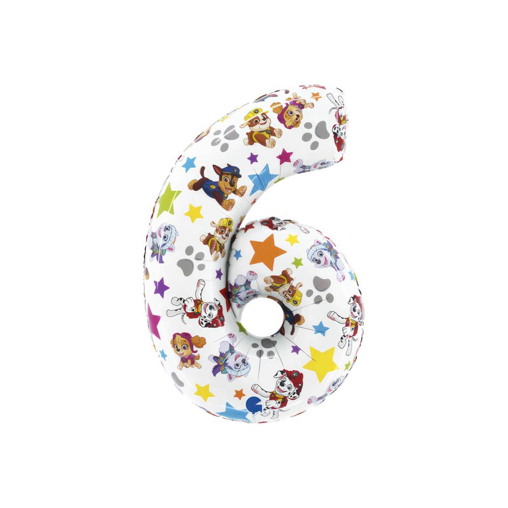 Ballongsiffra - Paw Patrol - Sex 66 cm