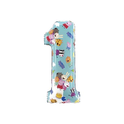 Ballongsiffra - Greta Gris - Ett 66 cm