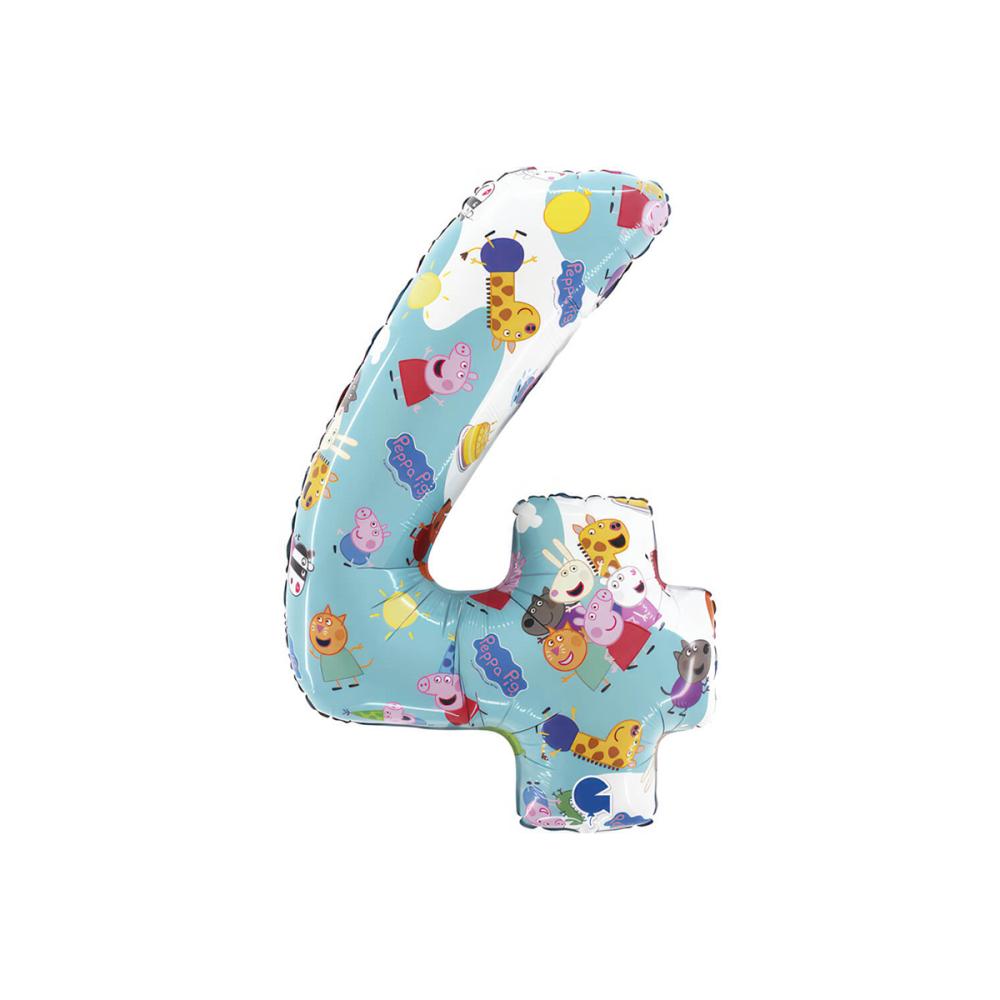 Ballongsiffra - Greta Gris - Fyra 66 cm