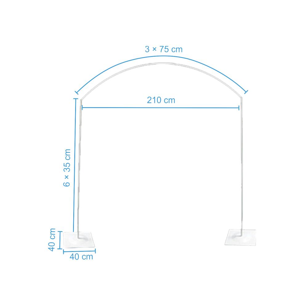 Ballongbåge - Stor, höjd 2,50 m och bredd 2,30 m