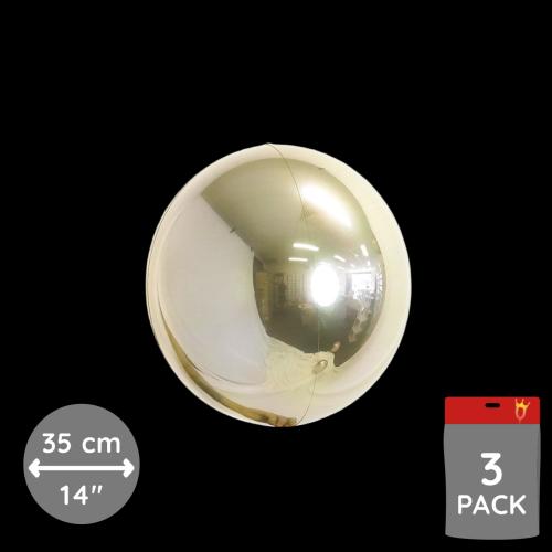Loon Balls - White Gold 35 cm - 3-pack