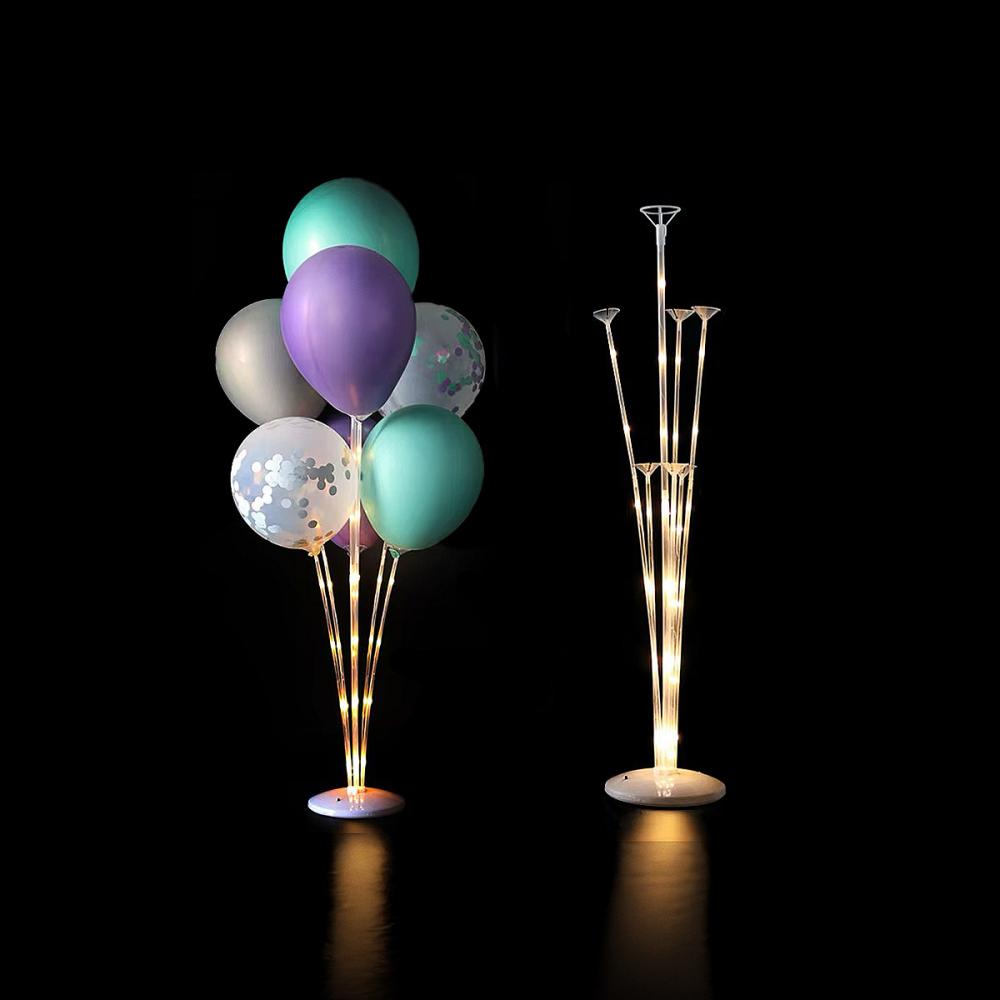 Bordsställ med LED Single Color för luftfyllda ballonger 10-pack