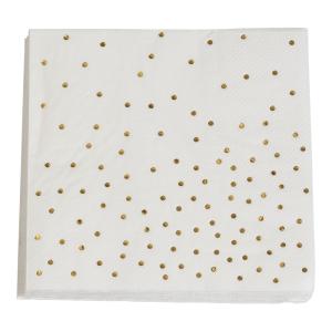 PAPER NAPKINS 33 x 33 CM DOTS GOLD 16-P