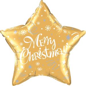 20" (51 cm) Merry Christmas Star Guld