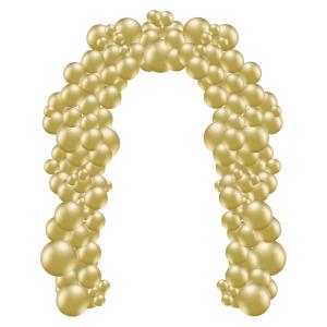 Organisk ballongbåge Glossy Gold (6 m)