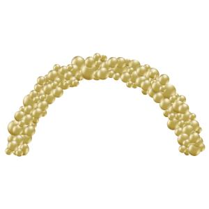 Organisk Ballongbåge Glossy Gold (8 m)