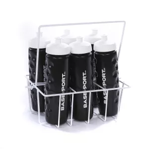 6-pack flaskor + ställ