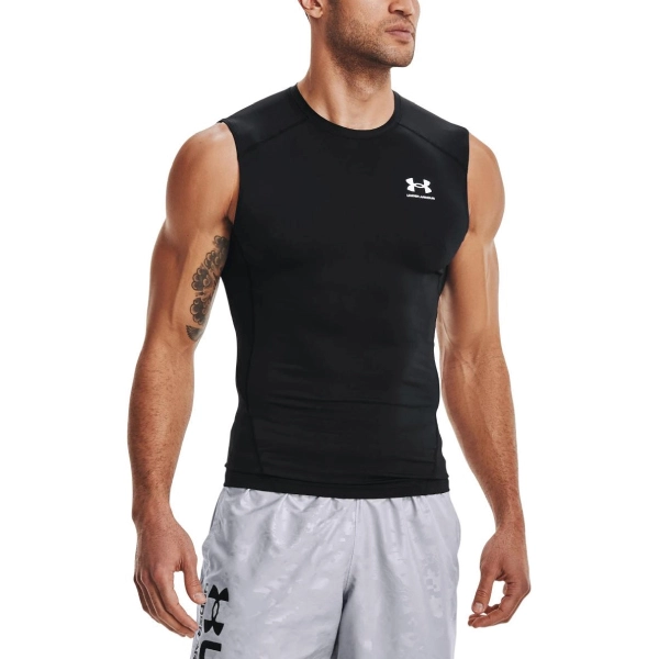 Under Armour Heatgear Top Utan Ärm Svart