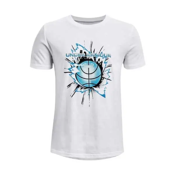 Under Armour Hoops Baseline Tee Jr Vit
