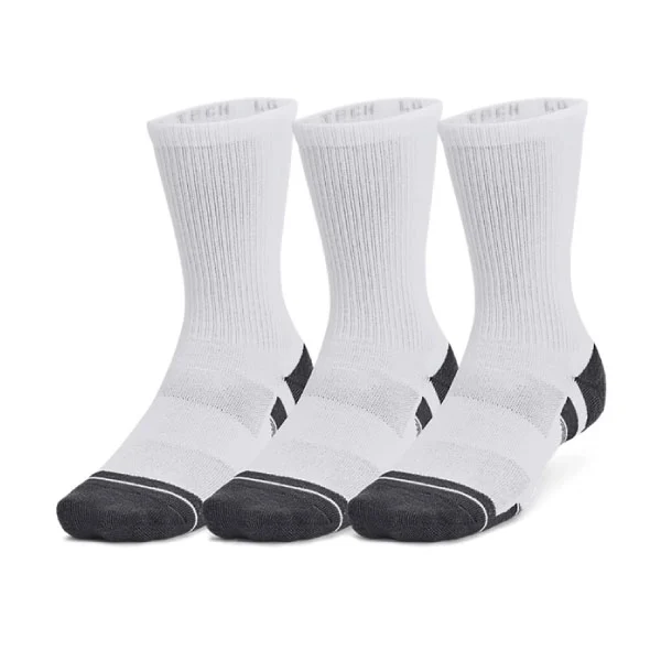 Under Armour Basketstrumpa Perf Tech Crew 3-Pack Vit