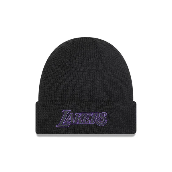 New Era LA Lakers Colour Pop Black Cuff Beanie
