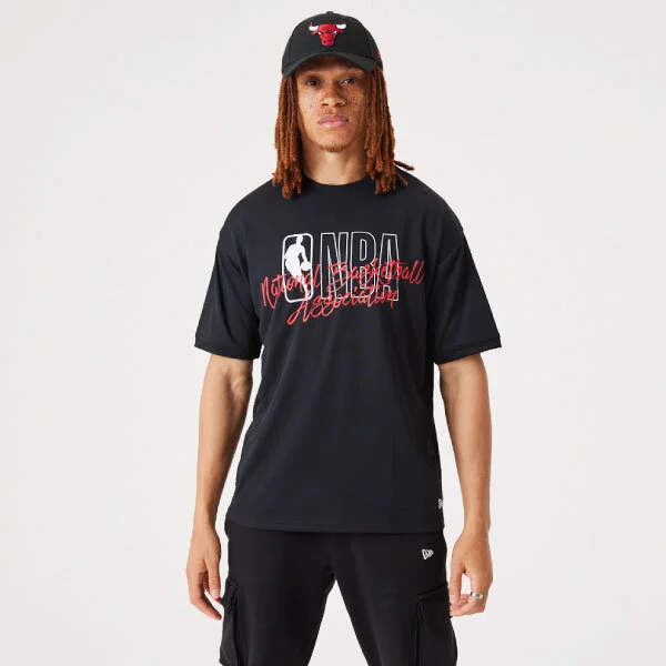 NBA Logo Script Oversize Mesh Tee